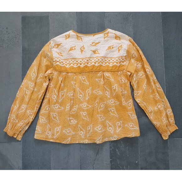 Matta NY Zaira boho peasant top - S - ochre - Picture 2 of 9